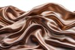 © Suphakorn - Luxurious shiny brown silk fabric with elegant folds, creating a smooth and sophisticated texture, perfect for backgrounds or textile themes.
