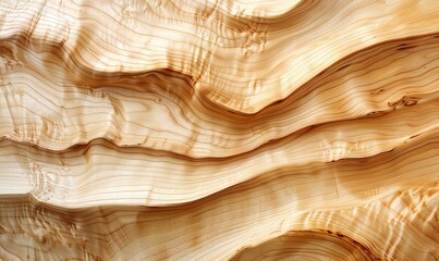 Wall Mural - Smooth maple wood surface with natural finish
