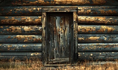 Wall Mural - Rustic wooden cabin background