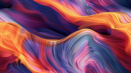 Sticker - Abstract Wavy Background with Vibrant Colors.