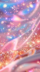 Wall Mural - Soft Pastel Gradient Background with Animated Glitter Effects