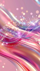 Wall Mural - Soft Pastel Gradient Background with Animated Glittering Waves