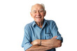 © venusvi - Happy elderly man with arms crossed Isolated on white background
