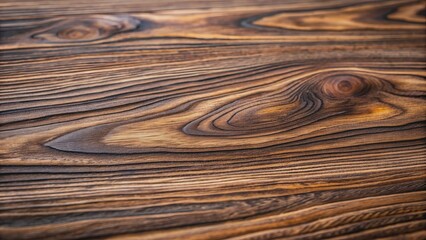 Wall Mural - Rustic dark walnut wood surface background featuring intricate grain patterns and subtle imperfections in a natural, earthy, organic texture.