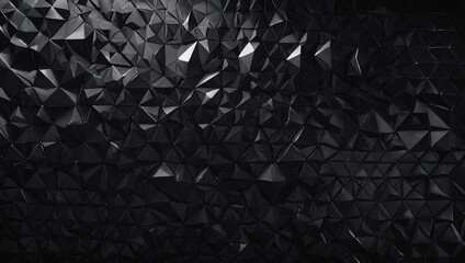 Wall Mural - Luxurious fashion statement with abstract polygonal black carbon backdrop