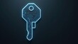 © Navaporn - Glowing digital key with neon wireframes, cybersecurity access