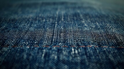 Canvas Print - Denim Fabric Texture Close Up.