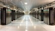 © weerasak - Spacious, high-tech data center with modern servers and advanced infrastructure, featuring tidy cable management and an organized layout.
