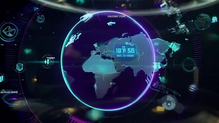 digital world map