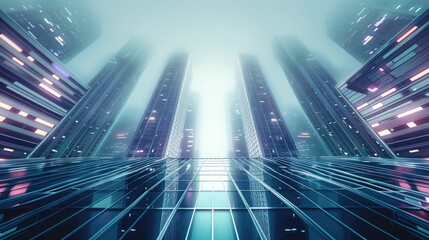 Leinwandbilder - Smart City Elements. Generative AI.