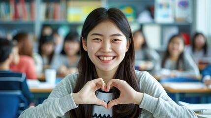 Poster - student in library