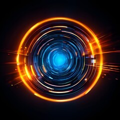 Poster -  abstract-circular-data-tunnel---stock-photodigital-generated-image-of-abstract-glowing-circles