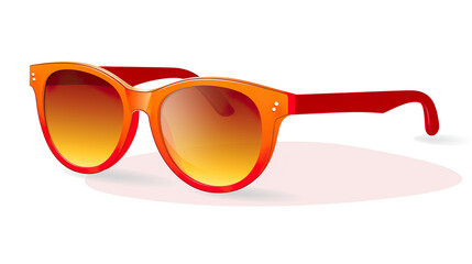 Sunglasses set apart on a stark white background