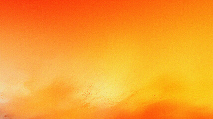 Orange light yellow abstract background, gradient with grain effect, empty grungy space. A simple background with grainy noise.