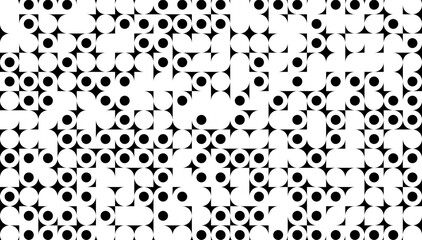 Poster - Black and white abstract geometric pattern. Vector Format Illustration. Fully editable vector element 