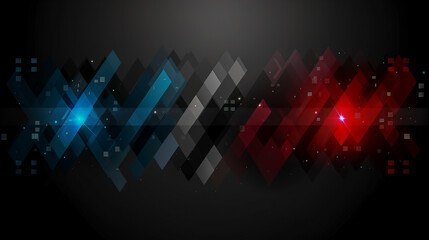 Wall Mural - abstract geometric pattern with blue and red accents..