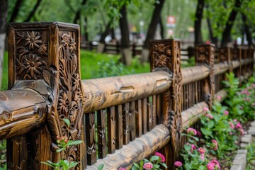 Canvas Print - wooden fence