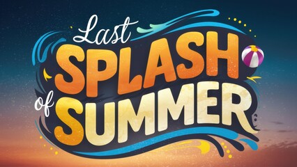 Poster - A colorful logo for a summer event, AI