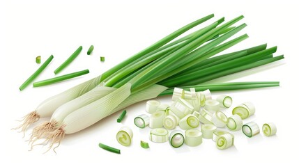 Canvas Print - fresh green onion