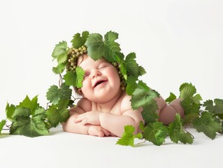 Sticker - child with lettuce