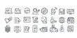 © anouar - Mass Media Journalism line icons set. Mass Media outline icons with editable stroke collection.