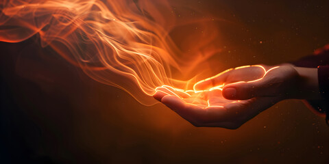 Wall Mural - Cosmic energy in the hands