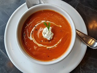 Poster - tomato soup with bread