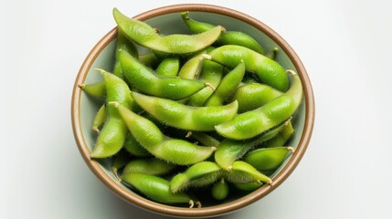 Wall Mural - A bowl of green soybeans