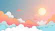 © Leopoldine - Image minimaliste d'un ciel crépusculaire avec soleil couchant et nuages
