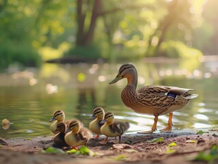 Sticker - duck in the park