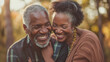 © iamfrk7 - Healthy African American senior couple smiling happy and embracing together, love and relationship concept