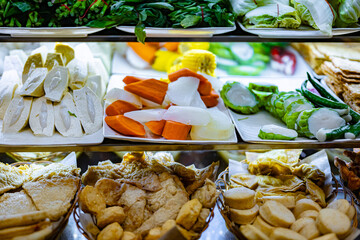 Traditional Asian food sold in a singapore restaurant