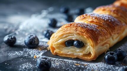 Poster - croissant with seeds