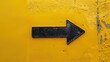 © Matcha_09 - High-quality photo of a yellow background traffic sign with a black arrow