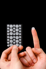 skin care with acne pimple patches. easy way to get rid of problematic zits on irritated skin withou