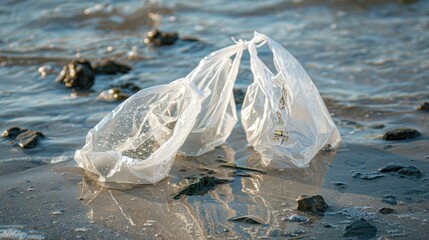 Wall Mural - Reusable plastic bags can be cleaned and dried for reuse