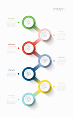 Infographic 7 options design elements for your business data. Vector Illustration.