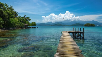 Wall Mural - lake and mountains