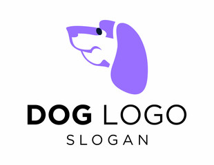 Logo about Dog created using the CorelDraw application. on a white background.