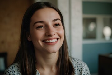 Wall Mural - portrait of a happy woman 