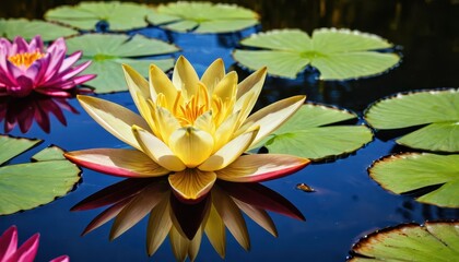 Wall Mural - Water Lily Reflection.