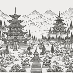 Canvas Print - temple