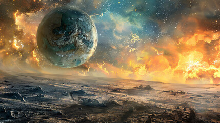 Wall Mural - rising planet