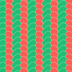 Wall Mural - Abstract seamless pattern.Christmas repeat pattern in red and green.Graphic vector illustration.