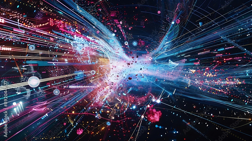 A dynamic image depicting the iterative process of machine learning ...