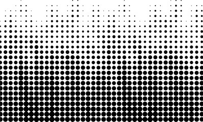 Wall Mural - Dynamic Pop Art Vector Background with Abstract Gradient Halftone Dots