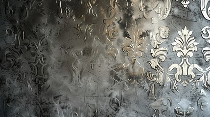 Wall Mural - silver pattern wallpaper