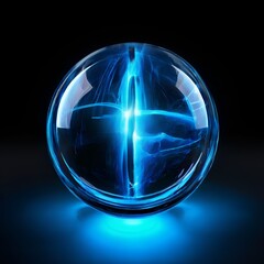 Wall Mural - lens-orb---stock-photoglowing-engergy-bal