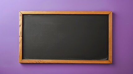 school board mockup on purple background with wooden frame