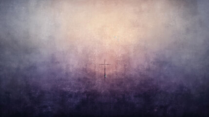 Wall Mural - A blurry image of a cross with a blurry background